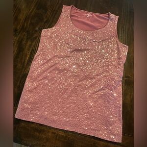 Coldwater Creek Sparkling Purple Tank Top